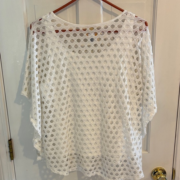 Ruby Rd. Petite White Crochet Top petite xl in excellent condition - Picture 9 of 9